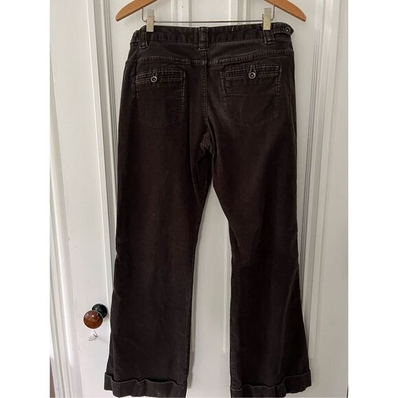 Old Navy dark brown corduroy pants regular mid high rise 6 - Picture 1 of 5